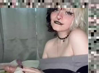 Goth Slut Sucks and Fucks