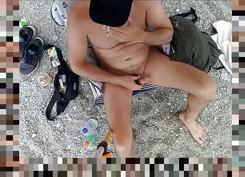 Masturbation on the beach 2