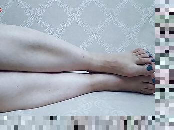 femme, amateur, milf, pieds, européenne, blonde, euro, fétiche, fessée