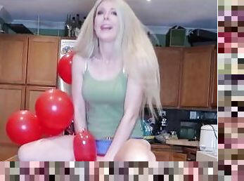 TEASER- Mistress POPS Red Shiny Balloons