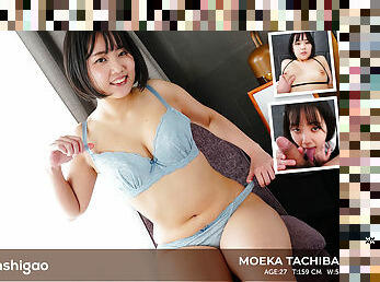 Moeka Tachibana is twenty seven years old and in her first porn video - Tenshigao