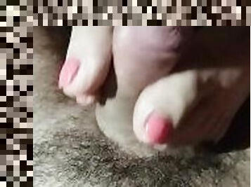 Sexy feet footjob lovely cock blonde Romania