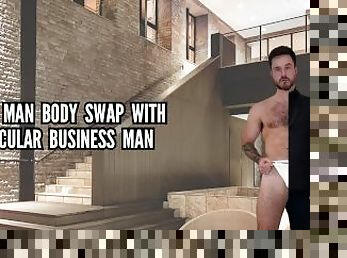 Gay man body swap with straight business man