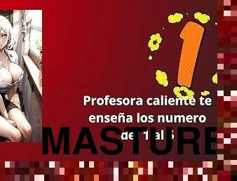 Profesora caliente te ensea gimiendo los numeros del 1 al 5 , cuenta regresiva, JOI , cachonda