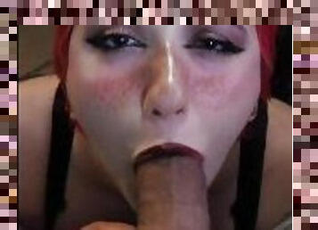Distracting my boy toy by sucking his cock while he plays video games