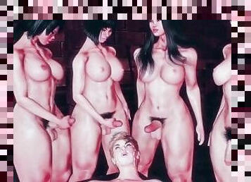 JAPAN GANG BANG FUTA FUCKS GUY (FUTA ON MALE, 3D FUTA, 3D FUTANARI)