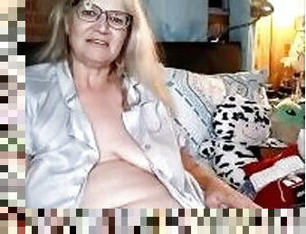 gros-nichons, vieux, amateur, mature, granny, milf, maman, culotte, blonde, naturel