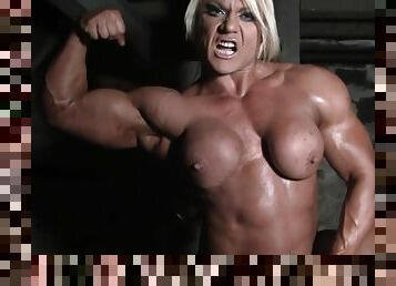 sport, milf, blonde, solo, musclé, taquinerie