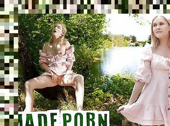 Outdoor Adventure - Sassy Blonde Loves Masturbating In The Woods So Random Strangers Can Catch Her
