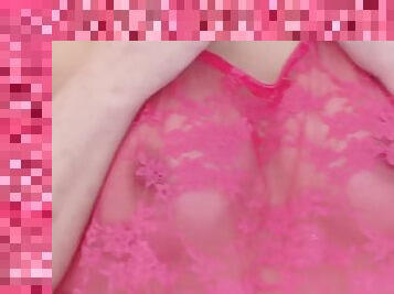 asiatique, masturbation, ados, doigtage, jeune-18, lingerie, mignonne, rasé