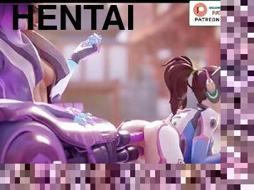 lesbienne, jouet, hentai, machines