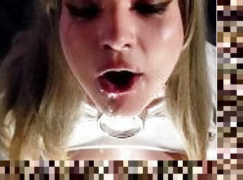 Sissy sucks BBC and gets cum facial Jade Storm