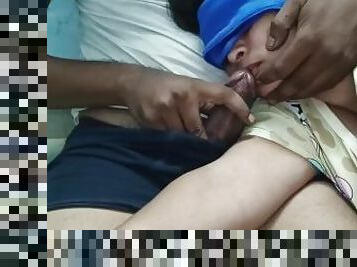 Desi Sunny oral sex with cum in mouth