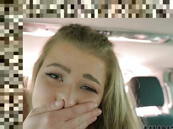 Olivia Sparkle - Cock My Ride - reality POV sex in car with sexy 18yo teen babe
