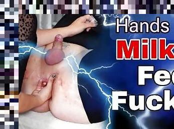 Milking my Slave - Femdom Anal Cumshot Ruined Orgasm Prostate Fucking Machine Cum Swallowing Slave