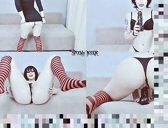 Mavis Dracula teases you with her sexy body and lets you cum all over her face, pussy and ass