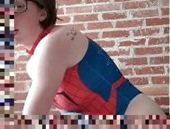 Spidergirl touches herself for you