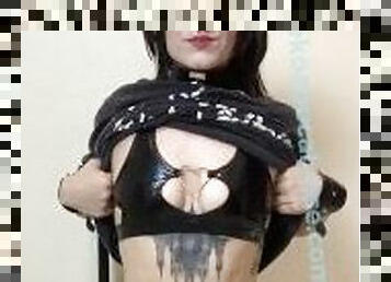 cul, orgasme, latina, bdsm, butin, percé, chevauchement, solo, bondage, goth