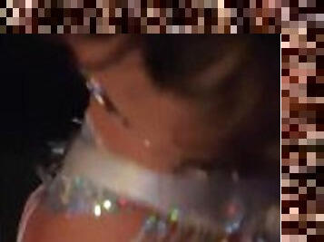 Raver Girl went insane inside the club and fucked in public