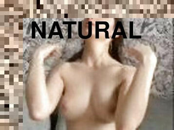 asiatique, gros-nichons, orgasme, chatte-pussy, amateur, point-de-vue, naturel, seins, solo, tchèque