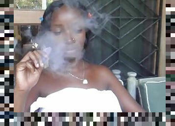 Ebony Pearl Stacy Smoking