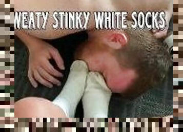 Sweaty white ankle socks