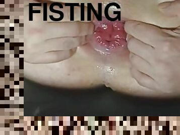 fisting, masturbation, maigre, amateur, anal, jouet, hardcore, chevauchement, solo, dure