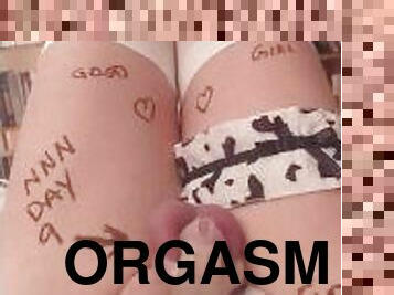 Femboy Chastity Orgasm Compilation (hands free)