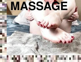 Oily Foot Massage with Fresh Nail Job