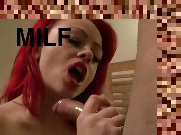 Shameless redhead MILF memorable porn movie