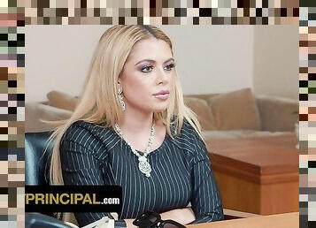 Perv Principal - Petite Stepmom Vivianne DeSilva Satisfies The Kinky Principal To Avoid Expulsion