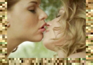 Feeling Her Body With Lesbian Passion While Seducing Her