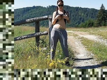 Cul, Gros nichons, Masturbation, En plein air, Public, Chatte (Pussy), Giclée, Amateur, Milf, Belle