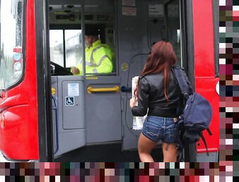 British women get sharing and fuck in a double decker