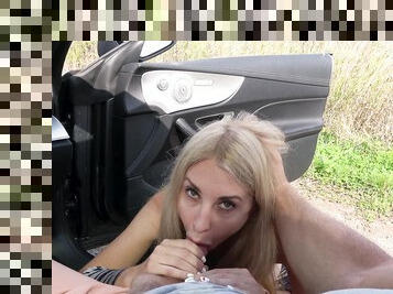 Di luar, Amateur, Matang, Menghisap zakar, "creampie", Kereta, Seluar dalam, Rambut kuning, Pelacur (Whore)